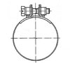 德标 DIN3017-2-2002 喉箍—软管夹件.第2部分带夹紧凸缘的夹件 B1型