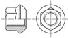 轮毂螺母 - 六角球面法兰螺母 - A型