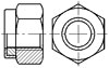国际 ISO7040-2012 1型六角尼龙锁紧螺母 5、8、10级