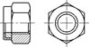 国际 ISO7041-2002 2型非金属嵌件六角锁紧螺母 9和12级