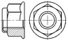 国际 ISO7043-2012 六角法兰尼龙锁紧螺母 A级和B级