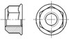 国际 ISO7044-2012 全金属六角法兰面锁紧螺母 A级和B级