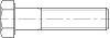 汽标代号 Q151C 六角头较细牙螺栓