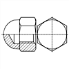 德标 DIN1587-2014 六角盖型螺母，厚型