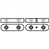 德标 DIN6885-1968 E型 圆头带双孔平键