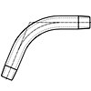 鋼制螺紋管件 表24 - 112.5°彎管 2型