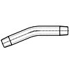鋼制螺紋管件 表24 - 157.5°彎管 4型