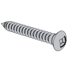 Metric Type III square-recessed oval countersunk head tapping screws