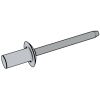 Closed End Blind Rivets With Break Pull Mandrel And Protruding Head - Property Class 11 - AlA/St
