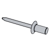Closed End Blind Rivets With Break Pull Mandrel And Countersunk Head - AIA/St