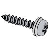 Cross Recessed Pan Head Tapping Screws And Plain Washer Assemblies