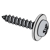Cross Recessed Pan Head Tapping Screw And Large Plain Washer Assemblies