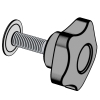 Lobe knob with ring