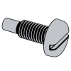 Slotted pan head set screws with dog point
