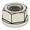 Plastic hexagon nuts with collar
