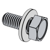 Small Recessed Hex Head Bolts And Flat Washer Combination