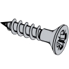 米字槽沉頭塑料牙螺釘（纖維闆釘）- A型