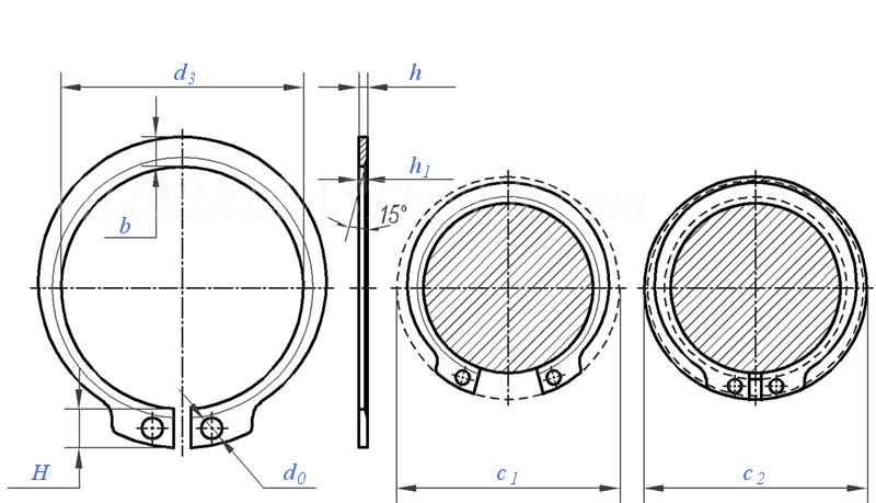 Retaining rings | Inch dimensions | Beneri S.p.A.