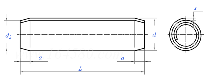 JIS B 2808 (CS) - 2013 标准型卷制弹性圆柱销 [Table 9]