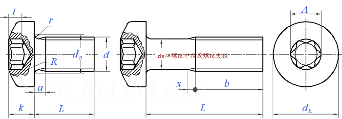 ISO  14583 - 2001 梅花槽盤頭螺釘