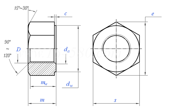 GB /T 1229 - 2006 钢结构用高强度大六角螺母