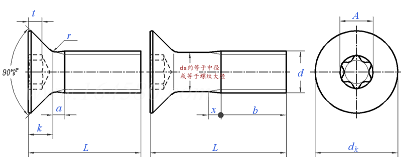 沉头螺钉比例画法图片