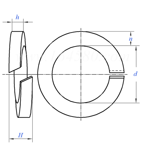 GB /T 93 - 1987 标准型弹簧垫圈