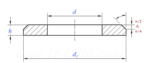 JIS B 1256 (NCA) - 2008 A级, 标准型, 倒角平垫圈 [Table 11-12]