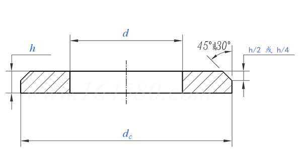 JIS B 1256 (NCA) - 2008 A級, 标準型, 倒角平墊圈 [Table 11-12]