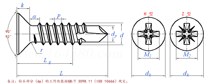GB /T 15856.2 - 2002 十字槽沉头自钻自攻螺钉