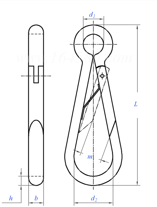 DIN  5299 (A) - 1980 彈簧鉤 A型