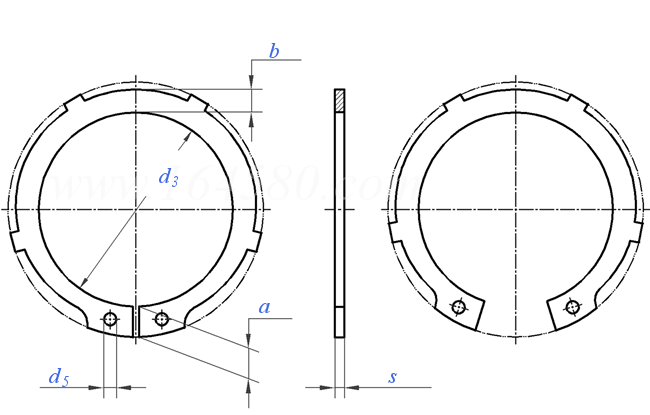 DIN  983 - 2021 帶齒軸用擋圈