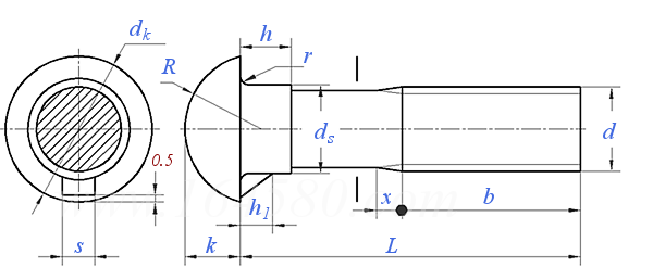 GB /T 13 - 2013 圆头带榫螺栓