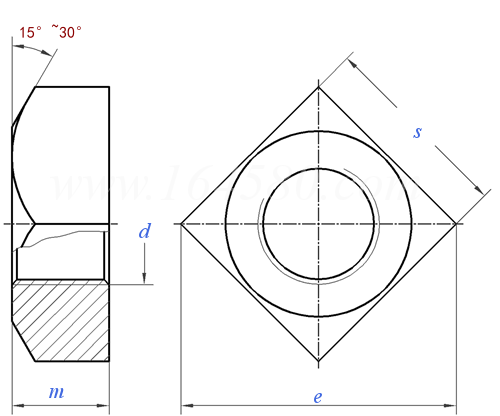 GB  39 - 1988 方螺母 C级