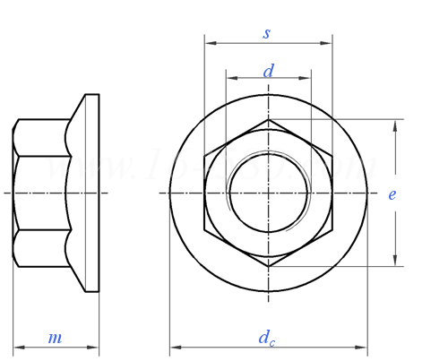 EN  3626 - 2006 MoS2潤滑鍍镉鋼制自鎖六角螺母 （1100MPa（環境溫度）/235°C）