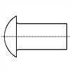 圓頭鉚釘（直徑1/2至1¾英寸）