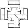 卡套式四通管接头体（十字形）