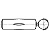 中部帶1/3全長平行溝槽的槽銷，圓頭端