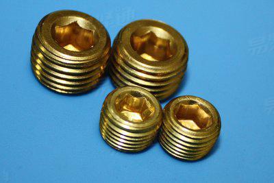 铜内六角油堵螺钉 内六角螺塞厂家批发 内六角螺堵