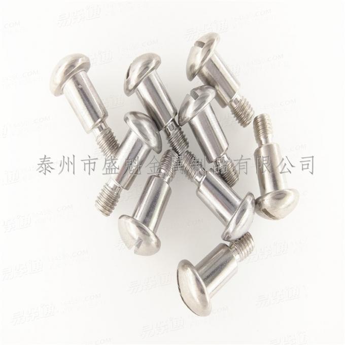 Slotted raised cheese head screws with shoulder