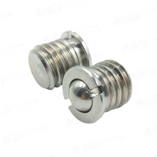 Stainless Steel Threaded Ball Plunger with Slotted Flange