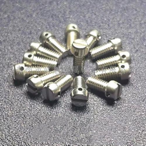 DIN404 Slotted Capstan Screws with wire hole in head