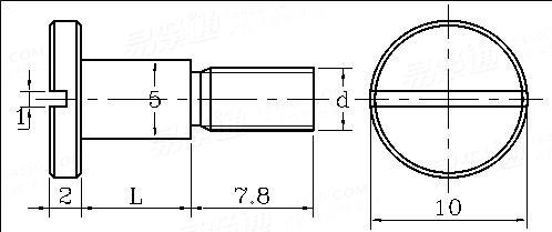 YJT  4017 塑料开槽大圆柱头台阶螺钉