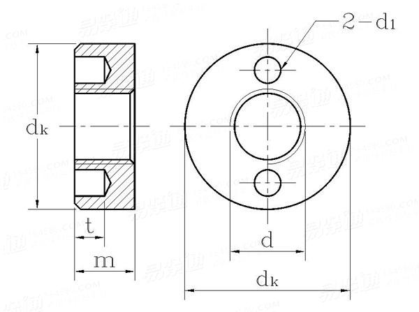 DIN  547 -  1986 端面带孔圆螺母