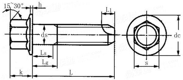 QC /T 853 - 2011 六角法兰自排屑螺栓