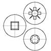 盘头十字螺钉凹槽型式 （IA, III, VI型） [Table 19]