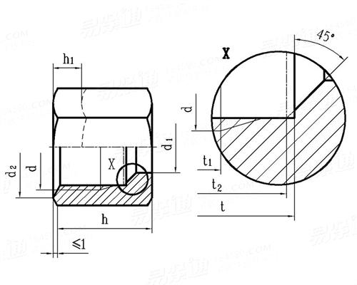 ISO  8434 (-1) - 2007 液压及通用金属管连接件——第1部分：24°锥形接头 [管螺母]