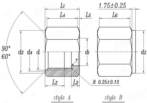 ISO  8434 (-3) - 2005 液压及通用金属管连接件——第3部分：O形面密封管件 [管螺母]