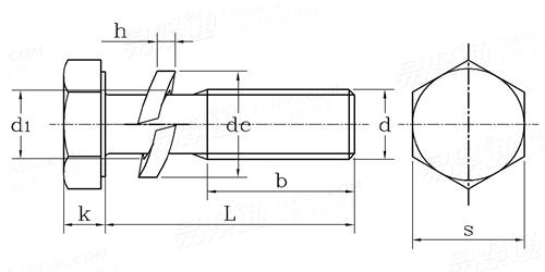 JIS B 1187 - 1995 小六角頭螺釘和彈墊組合