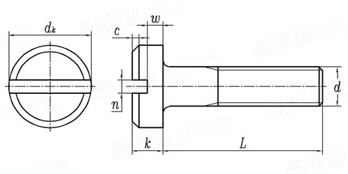 ANSI B 18.11 - 1961 (R2017) 开槽盘头小螺钉 [Table 2] (A276, B16, B151)